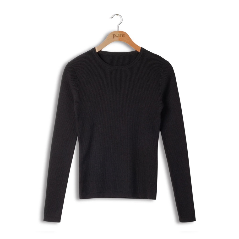 Point Rib Knit Crew